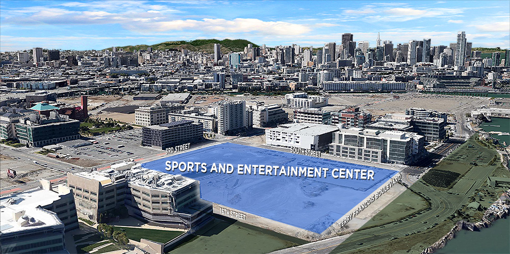 Aerial view of GSWs Mission Bay site